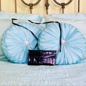 Lee Sands Eel Skin Black Crossbody / Wallet